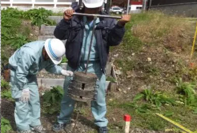 各種サウンディング試験の様子2