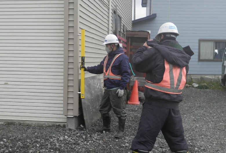 傾斜量測定の様子
