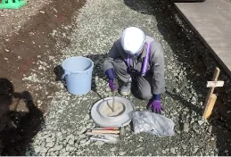 現場密度試験の様子